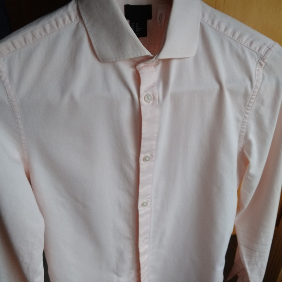 Peach H&M men's dress shirt size XS/chemise habill - Picture 3 of 5